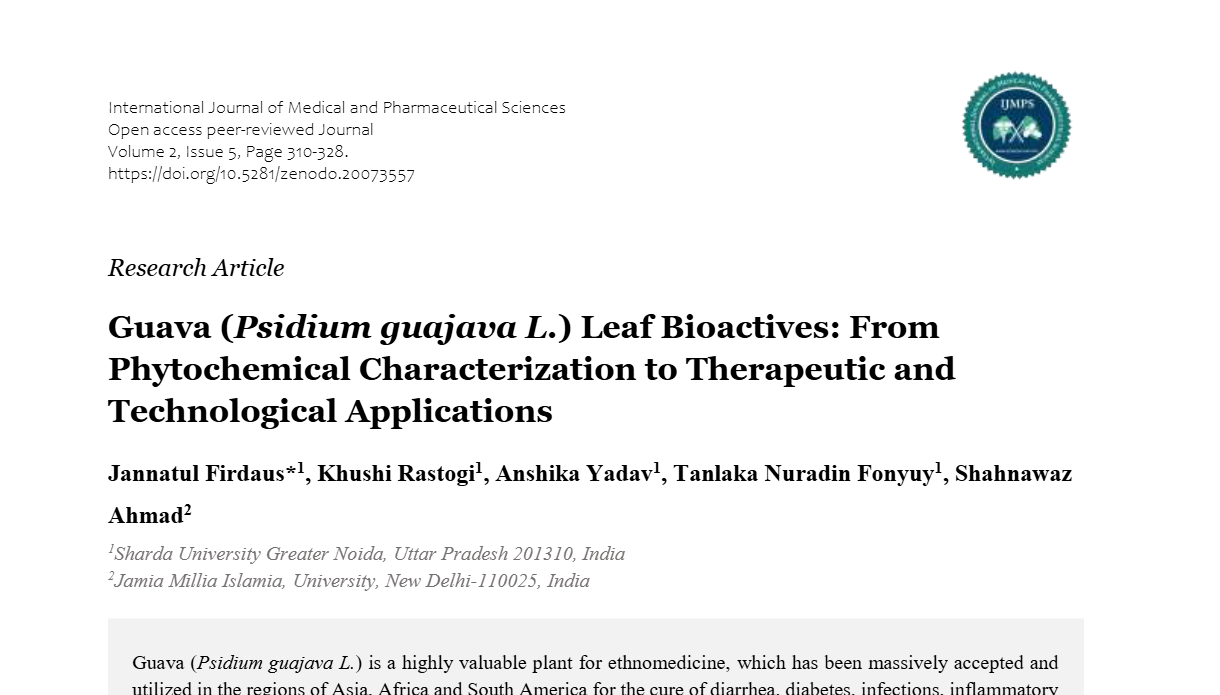 Guava (Psidium guajava L.) Leaf Bioactives: From Phytochemical ...