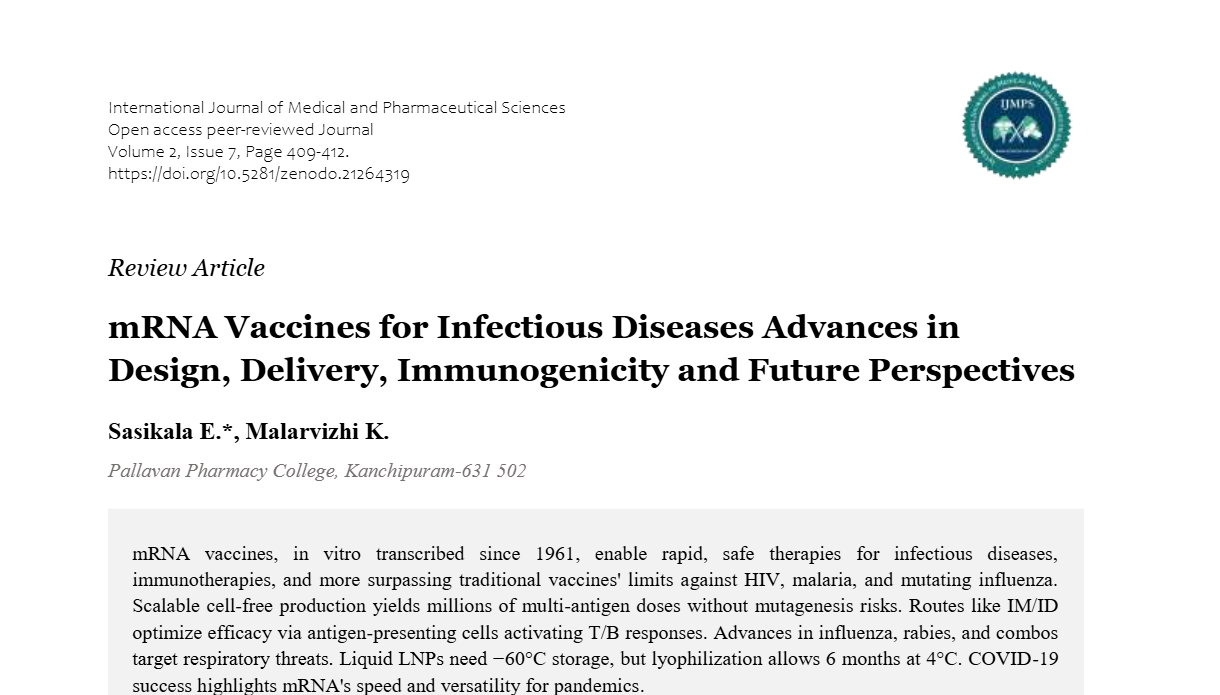 mRNA Vaccines for Infectious Diseases Advances in Design, Delivery, Immunogenicity and Future Perspectives