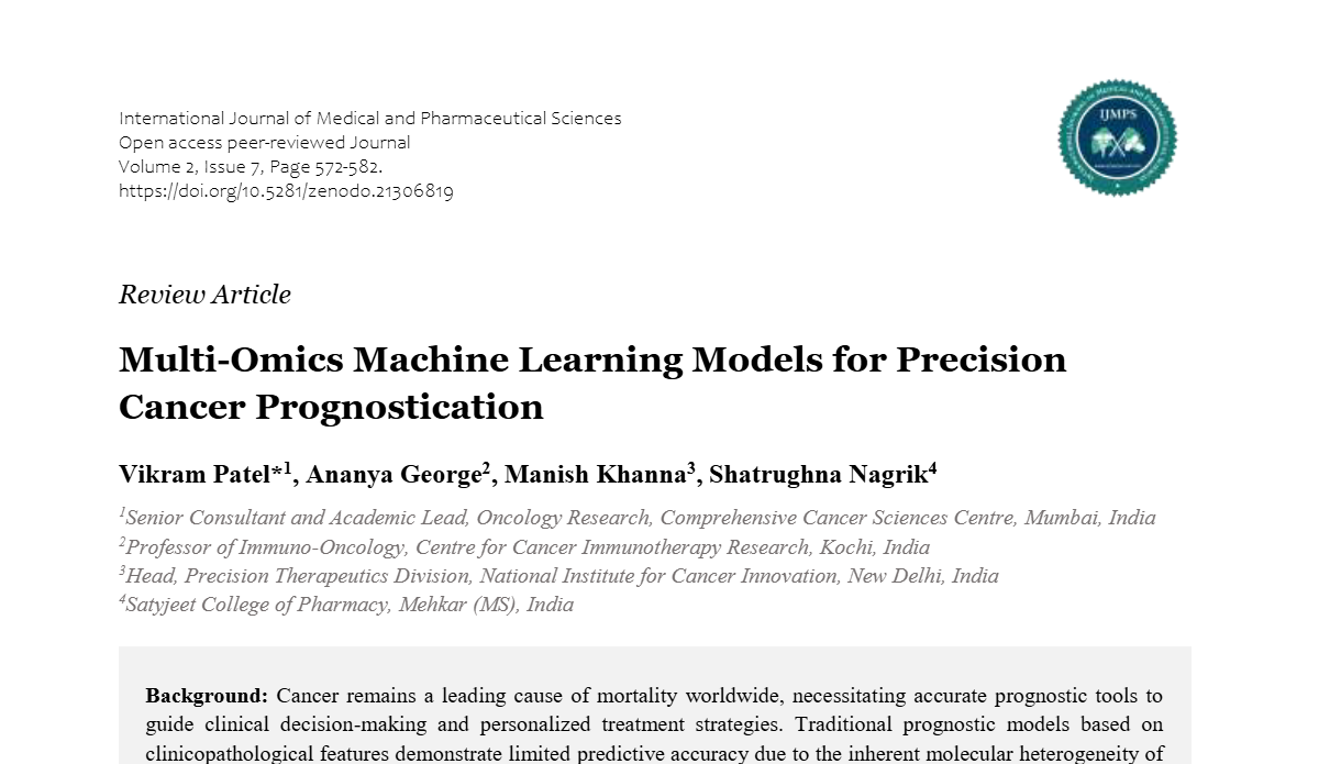 Multi-Omics Machine Learning Models for Precision Cancer Prognostication