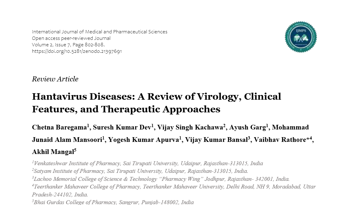 Hantavirus Diseases: A Review of Virology, Clinical Features, and Therapeutic Approaches