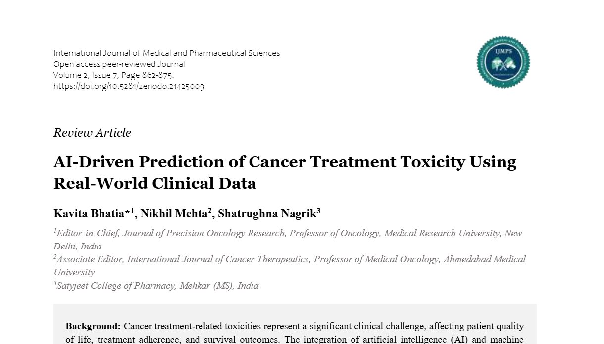 AI-Driven Prediction of Cancer Treatment Toxicity Using Real-World Clinical Data