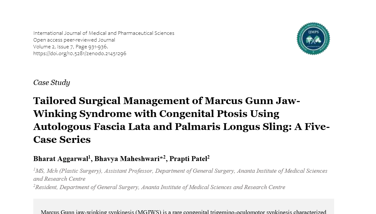 Tailored Surgical Management of Marcus Gunn Jaw-Winking Syndrome with Congenital Ptosis Using Autologous Fascia Lata and Palmaris Longus Sling: A Five-Case Series