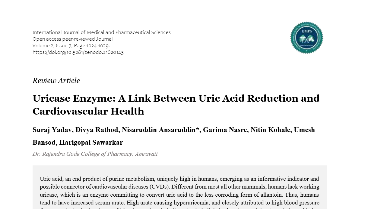 Uricase Enzyme: A Link Between Uric Acid Reduction and Cardiovascular Health