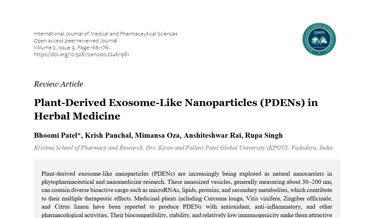 Plant-Derived Exosome-Like Nanoparticles (PDENs) in Herbal Medicine